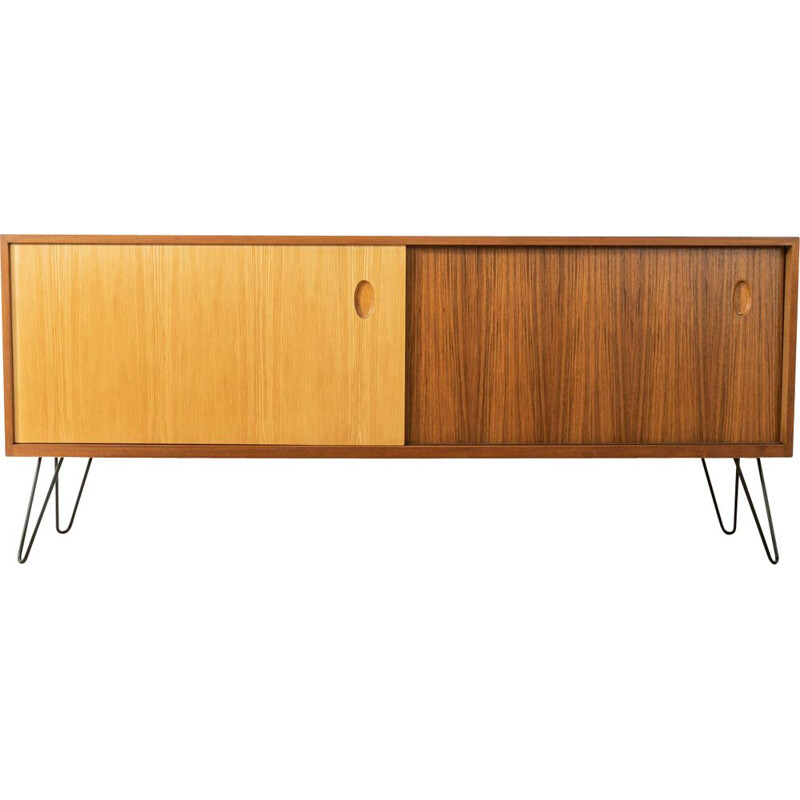 Vintage walnut sideboard with two sliding doors by Georg Satink for Wk Möbel, Germany 1950