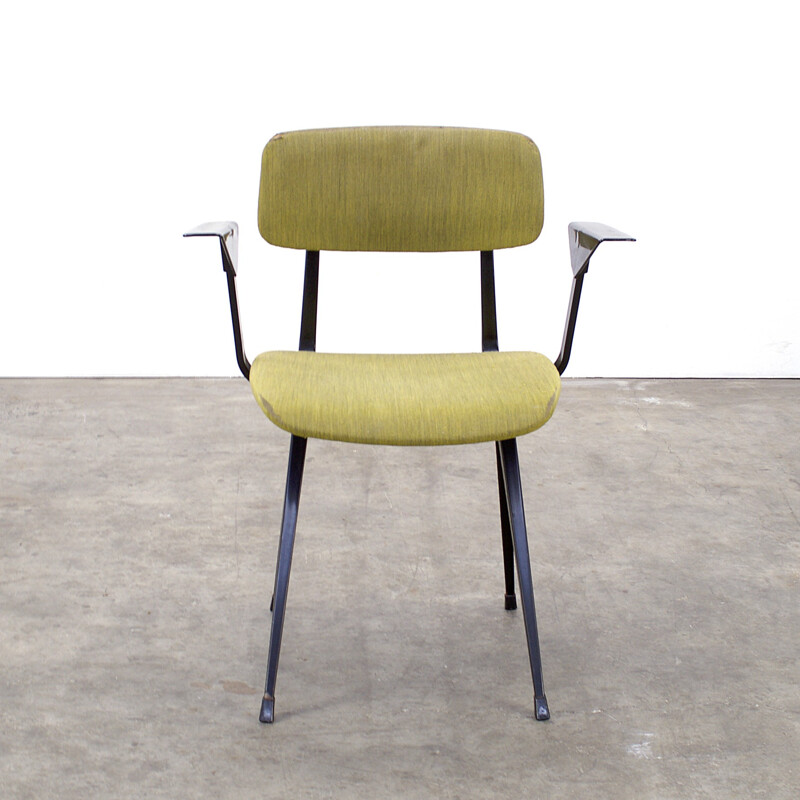 Ahrend "Revolt" chair in steel and green fabric, Friso KRAMER - 1950s