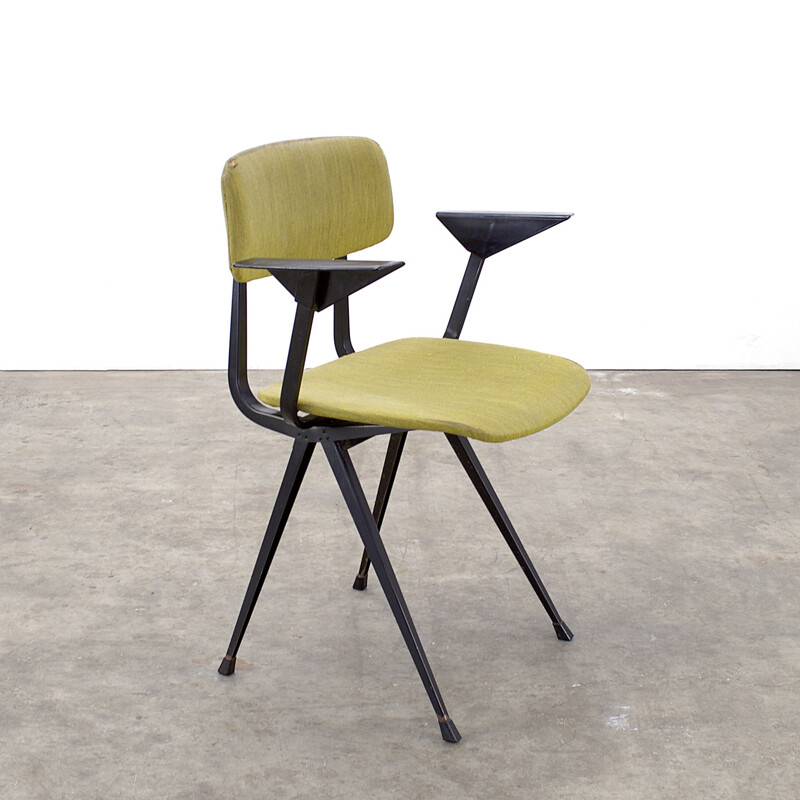 Ahrend "Revolt" chair in steel and green fabric, Friso KRAMER - 1950s