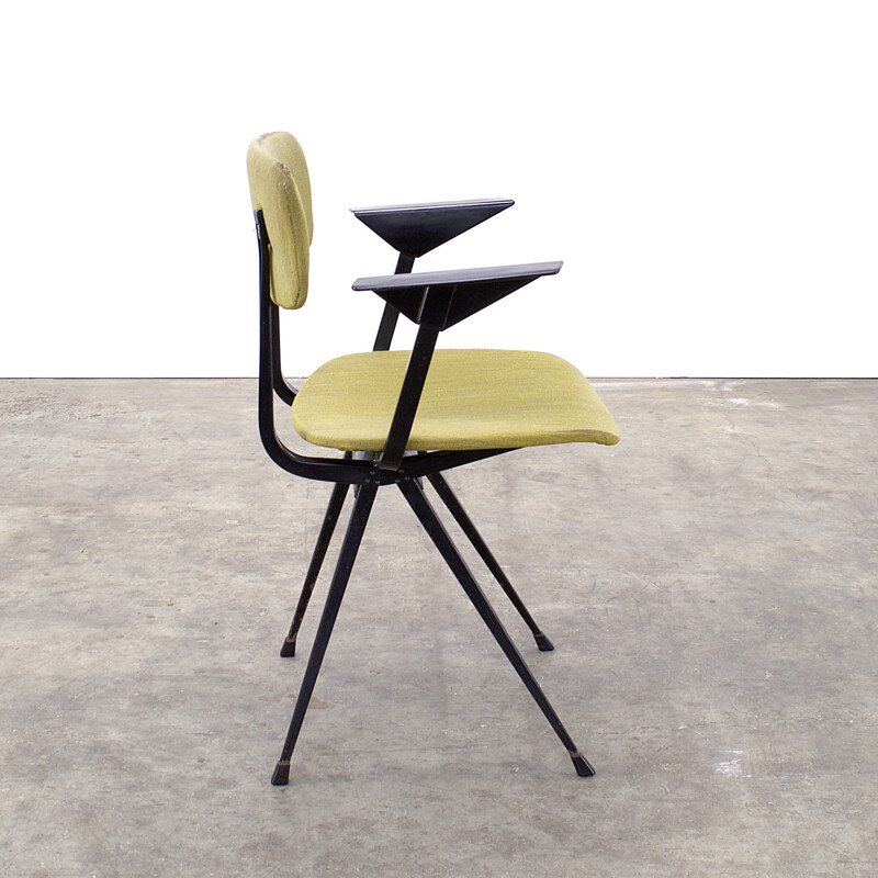 Ahrend "Revolt" chair in steel and green fabric, Friso KRAMER - 1950s