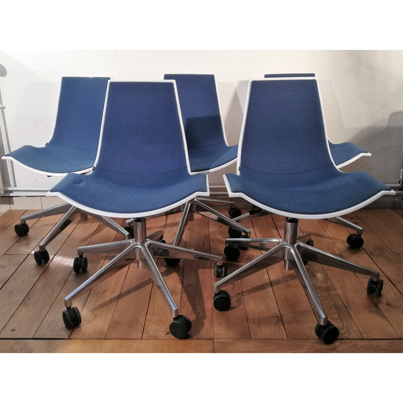 Elena blue vintage office chair
