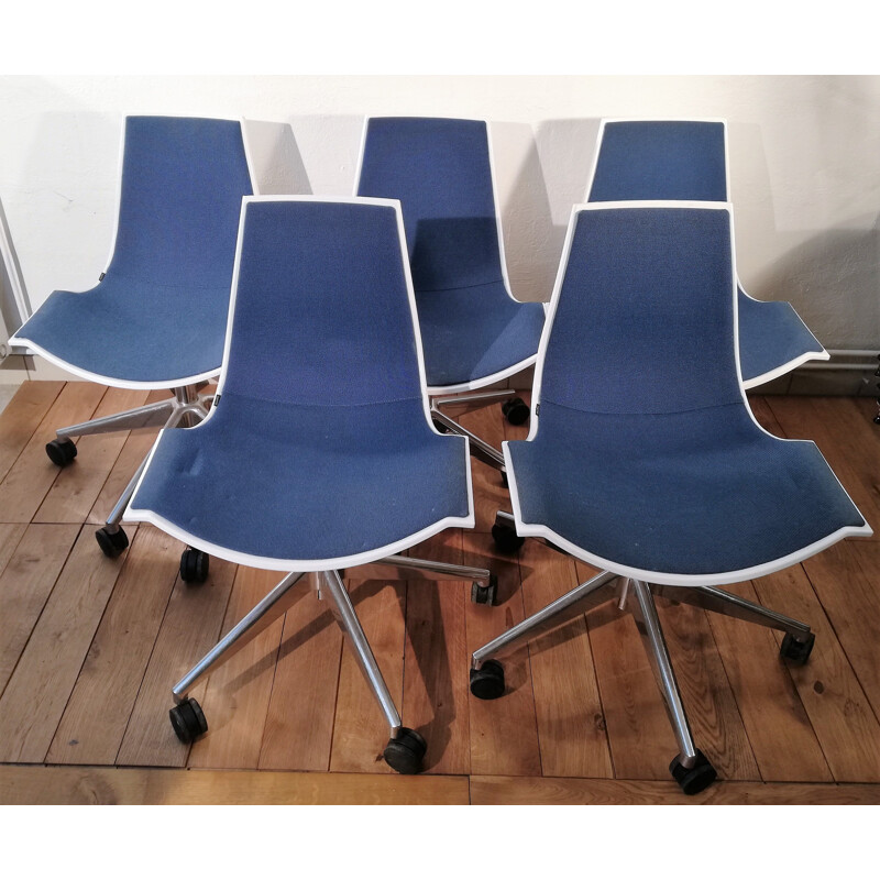 Elena blue vintage office chair