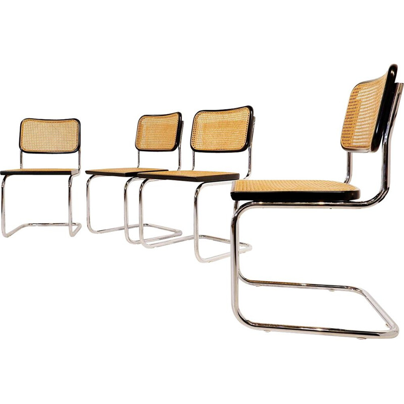 Set of 4 vintage chairs by Marcel Breuer for Gavina