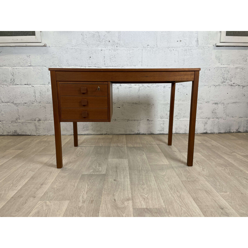 Scandinavian vintage teak desk by Domino Møbler, 1960