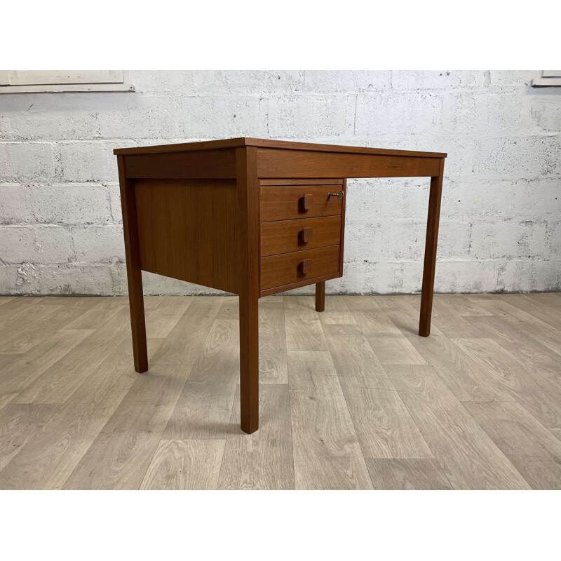 Scandinavian vintage teak desk by Domino Møbler, 1960