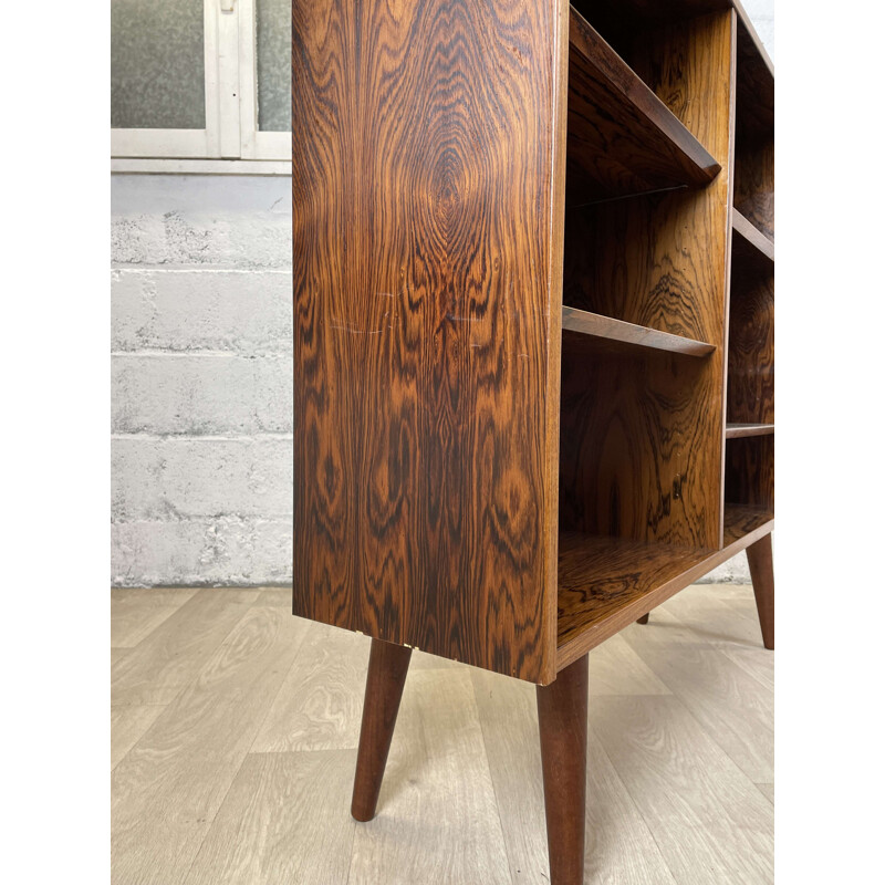 Scandinavian vintage rosewood bookcase by Poul Hundevad, 1960