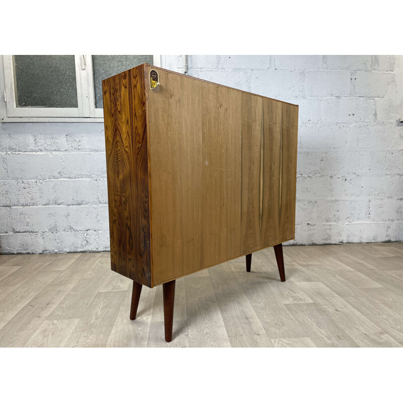 Scandinavian vintage rosewood bookcase by Poul Hundevad, 1960