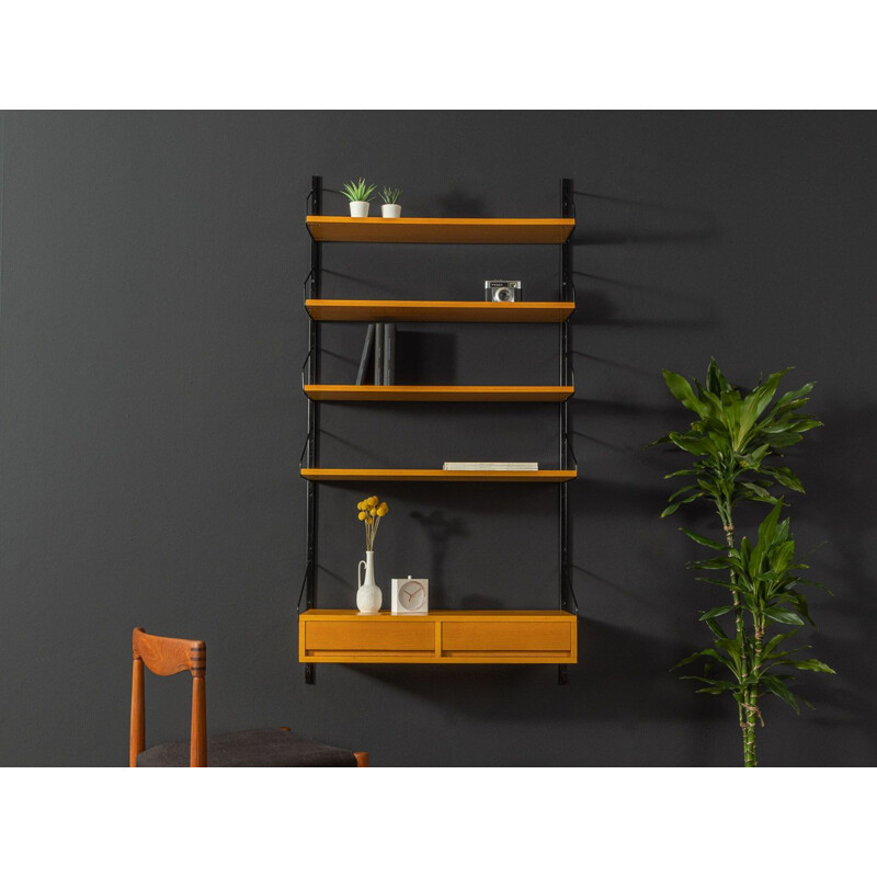 Vintage ashwood wall unit, Germany 1960s