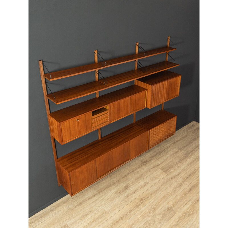 Vintage walnut wall unit by Poul Cadovius for Cado, Denmark 1960s