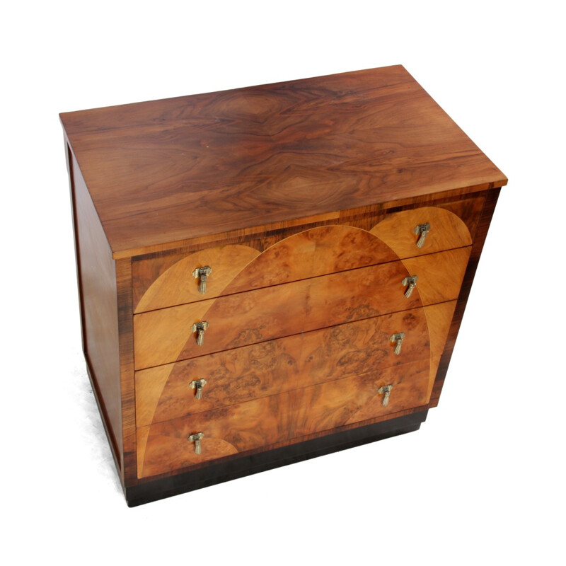 Vintage chest of drawers in walnut - 1930s