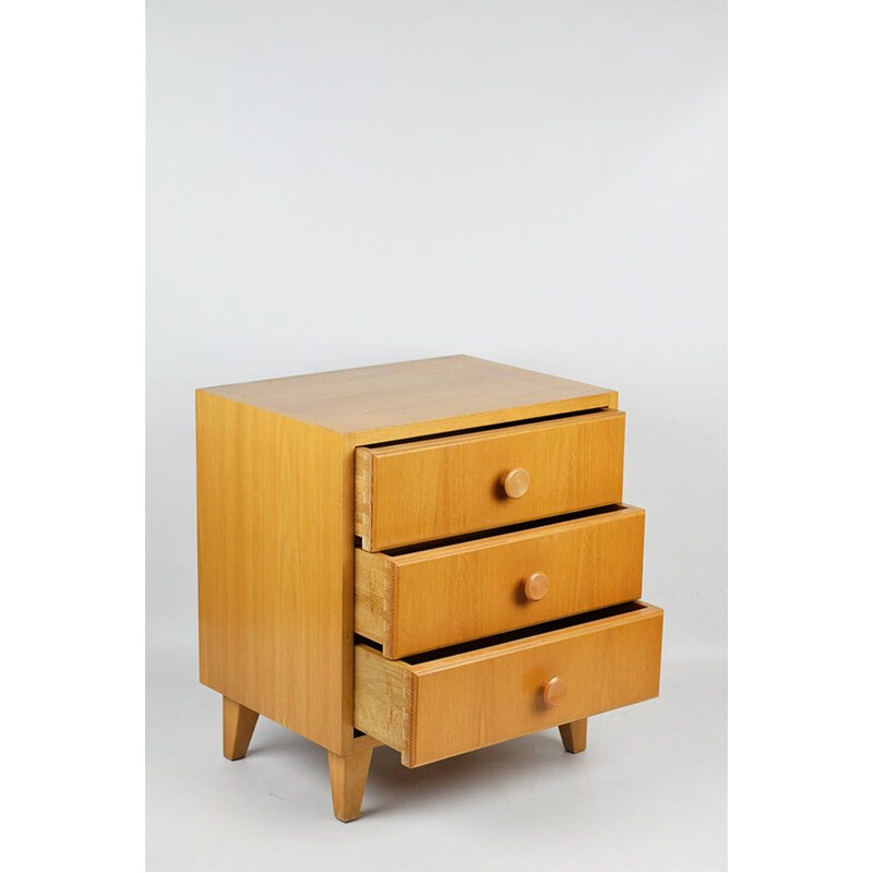 Mesa de cabeceira em madeira leve Vintage, 1970