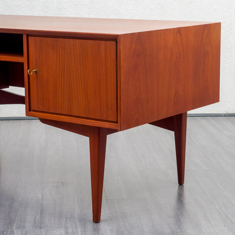 Vintage teak wood desk, 1960s