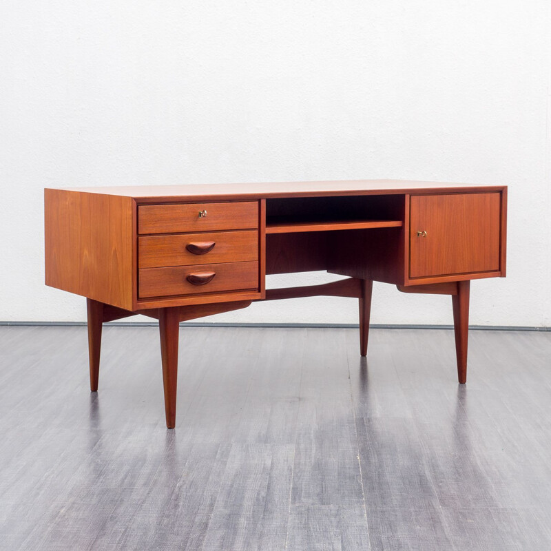 Bureau vintage en teck, 1960