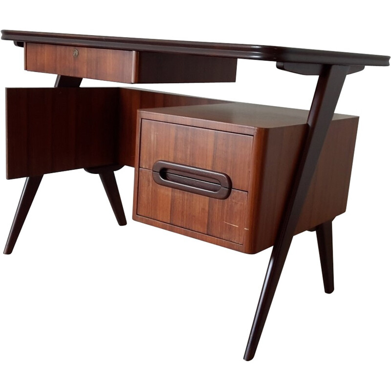 Small Italian mid-century desk in rosewood - 1950s