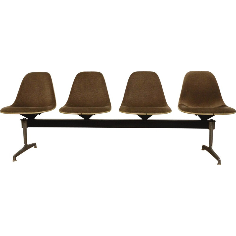 Herman Miller seating bench 4 side chairs, Charles EAMES - 1960s