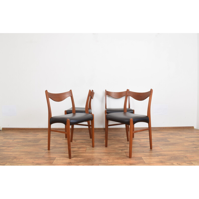 Set van 4 vintage Deense teakhouten stoelen van Arne Wahl Iversen voor Glyngøre Stolefabrik, 1960