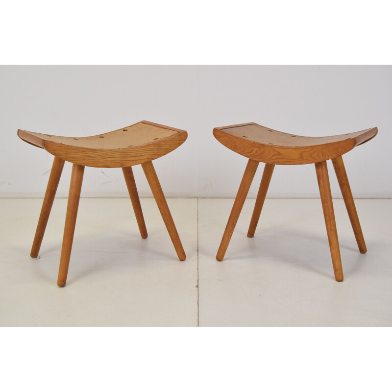 Pair of mid-century footrests Ton, Czechoslovakia 1960s