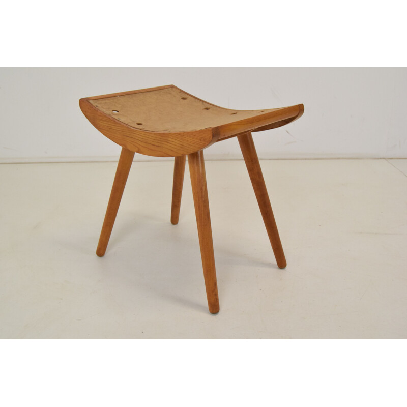 Mid-century wood footrest Ton, Czechoslovakia 1960s