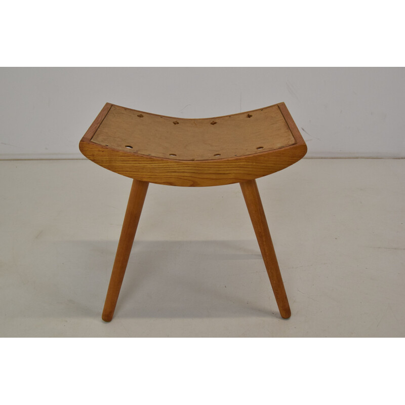 Mid-century wood footrest Ton, Czechoslovakia 1960s