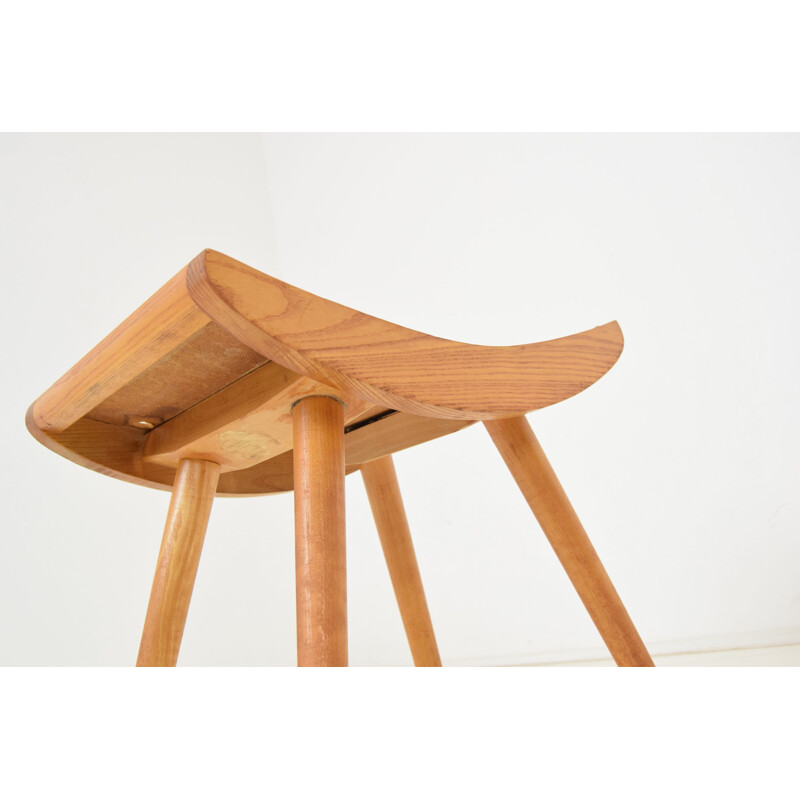 Mid-century wood footrest Ton, Czechoslovakia 1960s