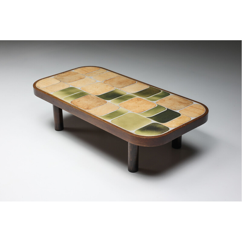 Vintage "Shogun" coffee table in ceramic by Roger Capron, France 1960s