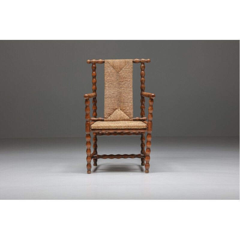 Vintage Jugendstil light eboni armchair by Josef Zotti, 1911