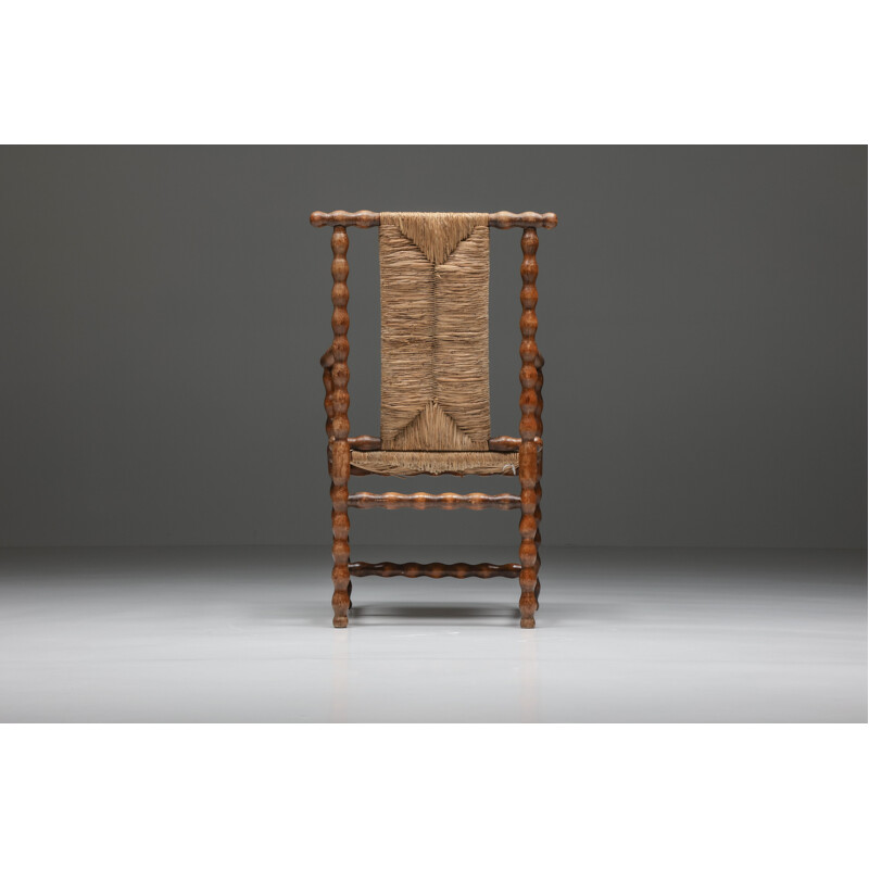 Vintage Jugendstil light eboni armchair by Josef Zotti, 1911