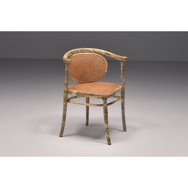 Vintage Thonet rattan armchair, 1905