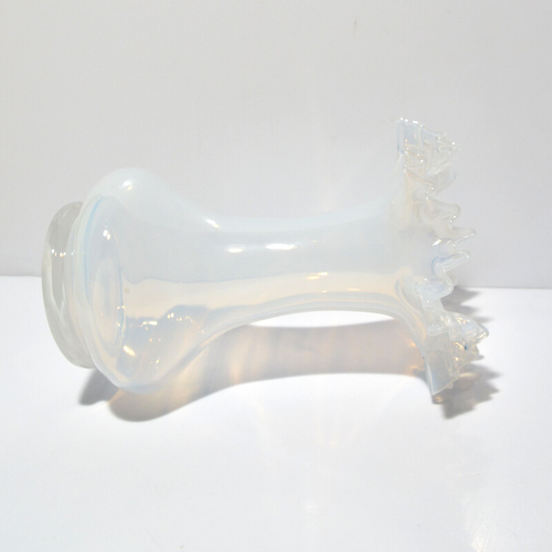 Vintage glass vase by Crystalex Novy Bor, Czech 1960