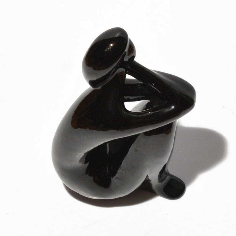 Vintage figure of a seated nude woman by J. Forejtová for Keramo Kostelec, Czechoslovakia 1960