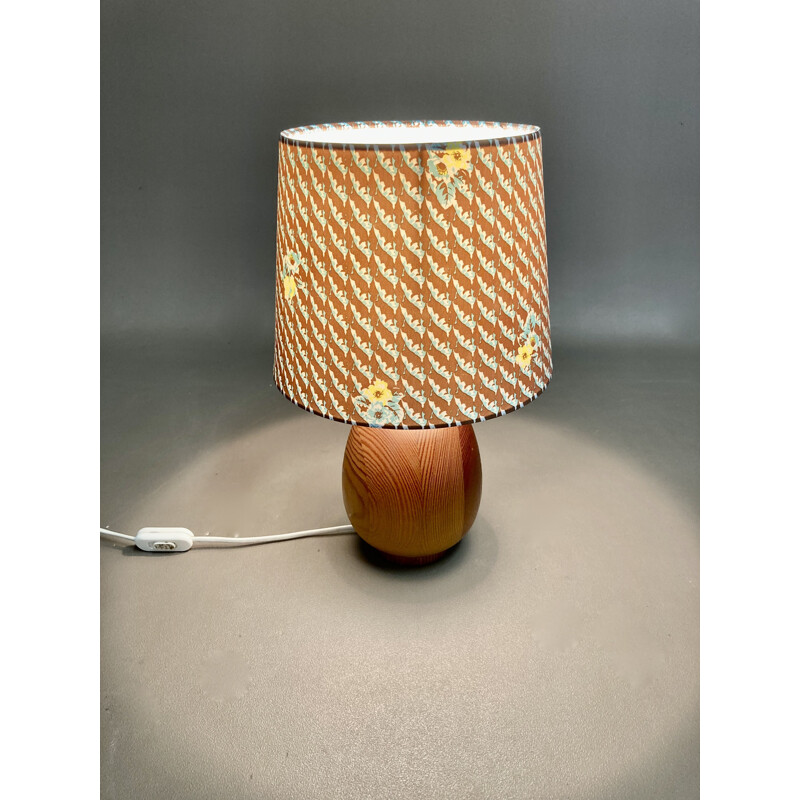 Lampe vintage scandinave en teck, 1950