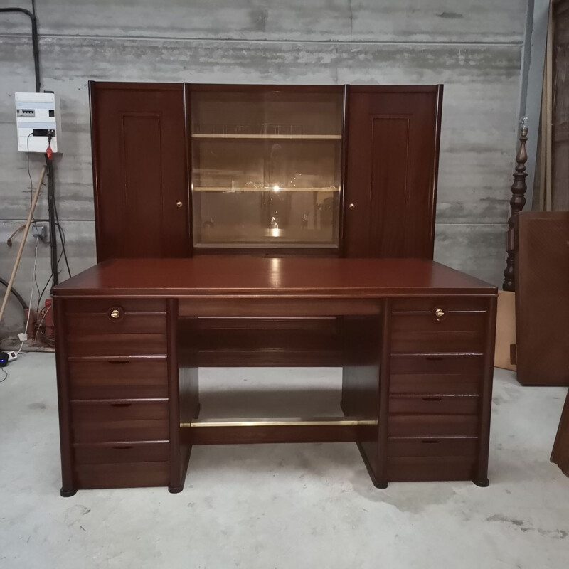 Vintage Art Deco mahogany bookcase, 1940