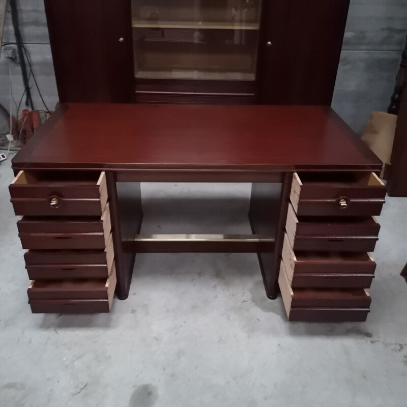 Vintage Art Deco mahogany bookcase, 1940