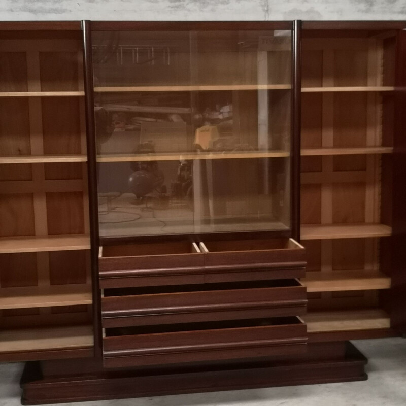 Vintage Art Deco mahogany bookcase, 1940