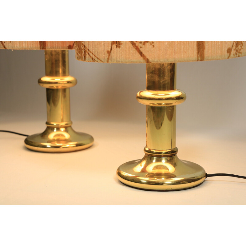 Pair of Hollywood Regency vintage table lamps, 1970s