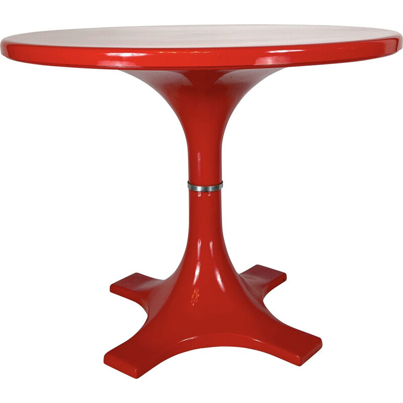 Vintage red dining table by Ignazio Gardella & Anna Castelli for Kartell, 1960s