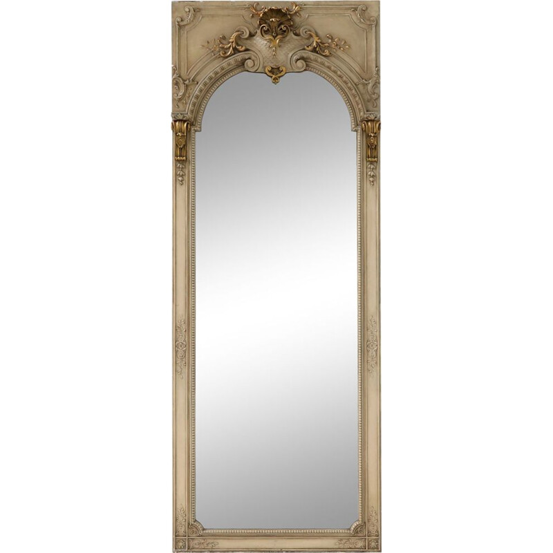 miroir sur pied vintage - bois