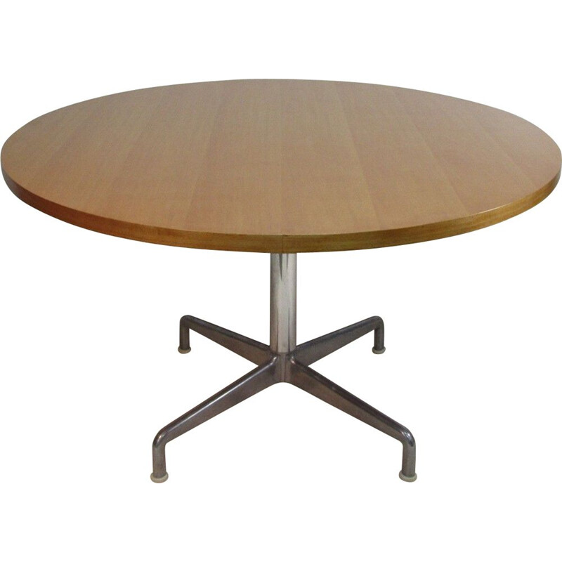 Vintage beechwood table by Giancarlo Piretti for Castelli