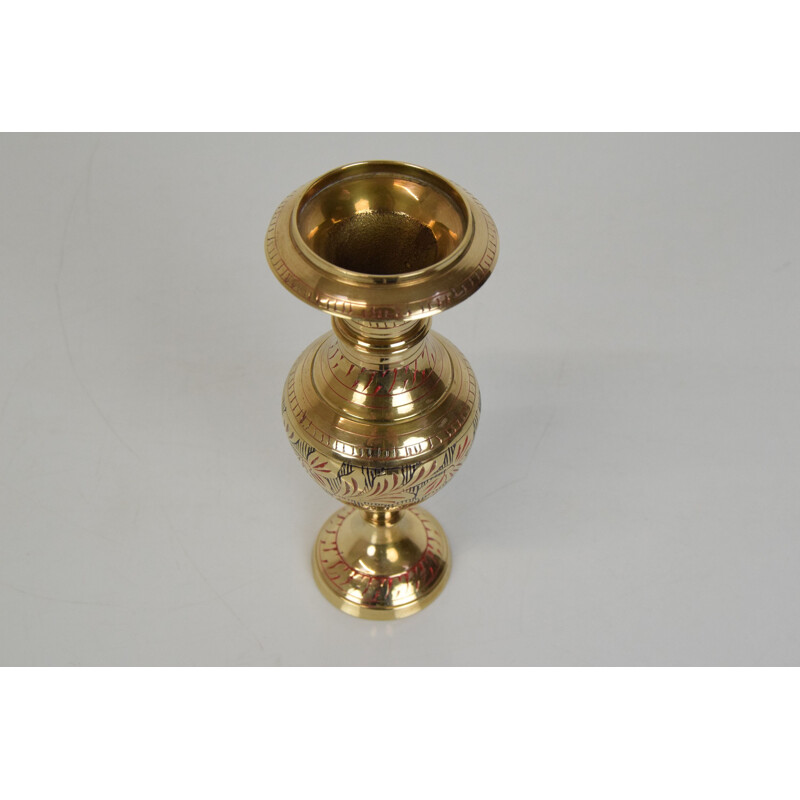 Mid-century brass vase, India 1960s