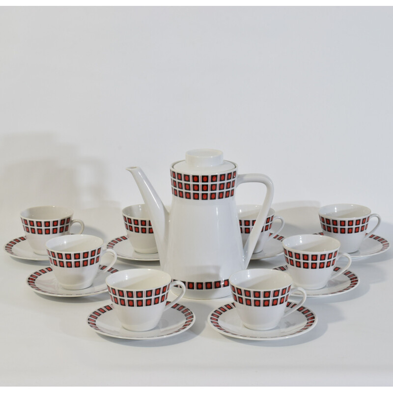 Service à café vintage en porcelaine par Cora pour Seltmann Weiden, 1960