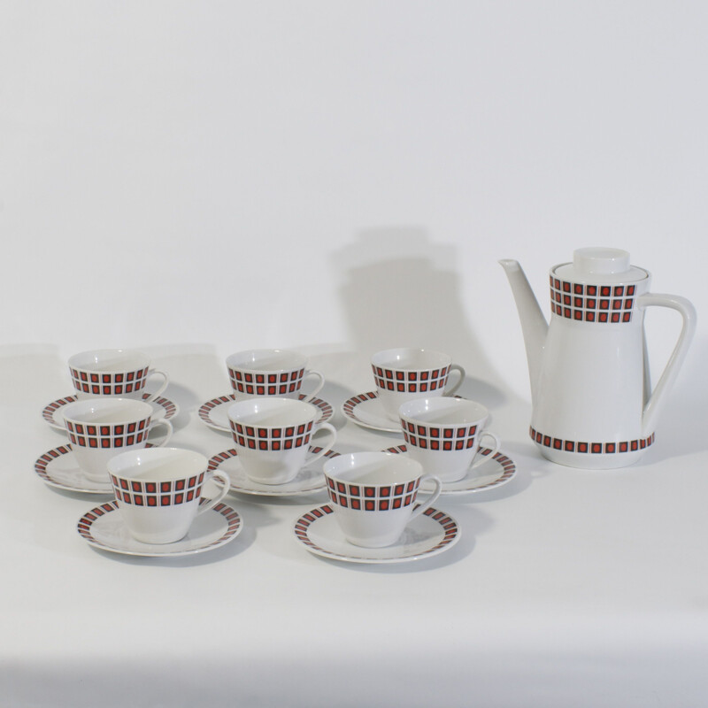 Service à café vintage en porcelaine par Cora pour Seltmann Weiden, 1960