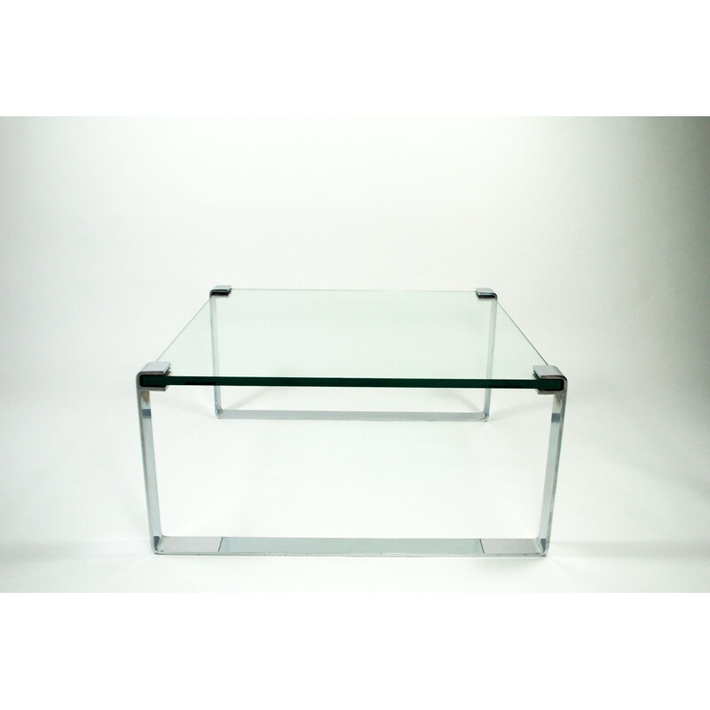 Vintage glass coffee table 'Klassik 1022' by Peter Draenert for Draenert, Germany 1960