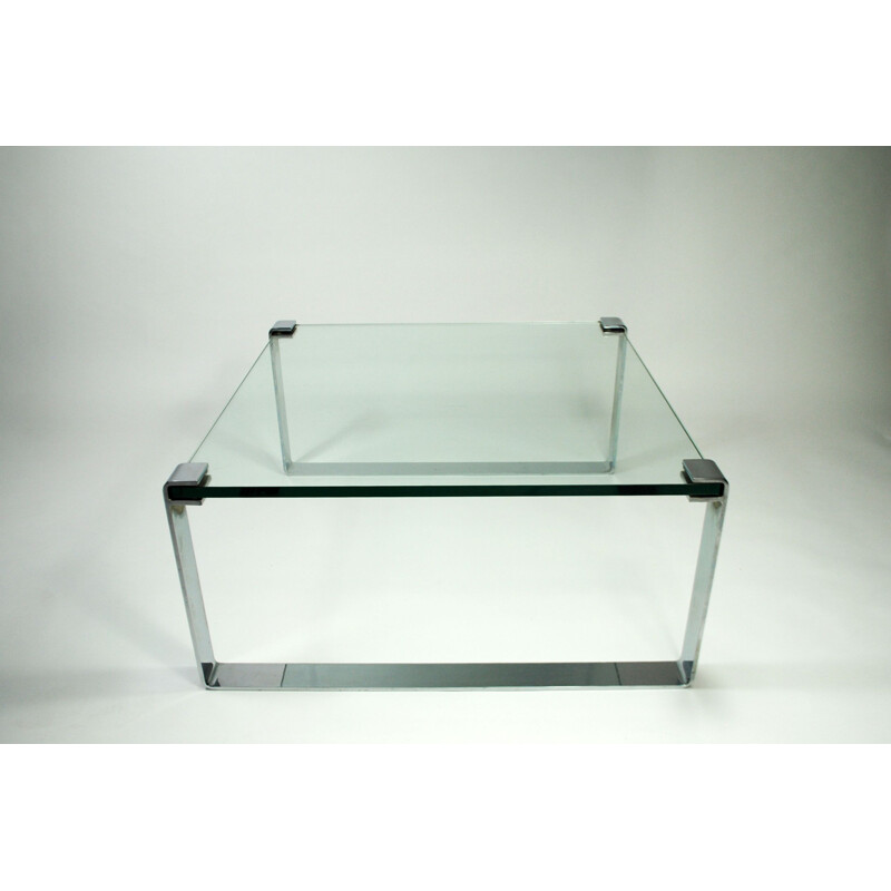 Vintage glass coffee table 'Klassik 1022' by Peter Draenert for Draenert, Germany 1960