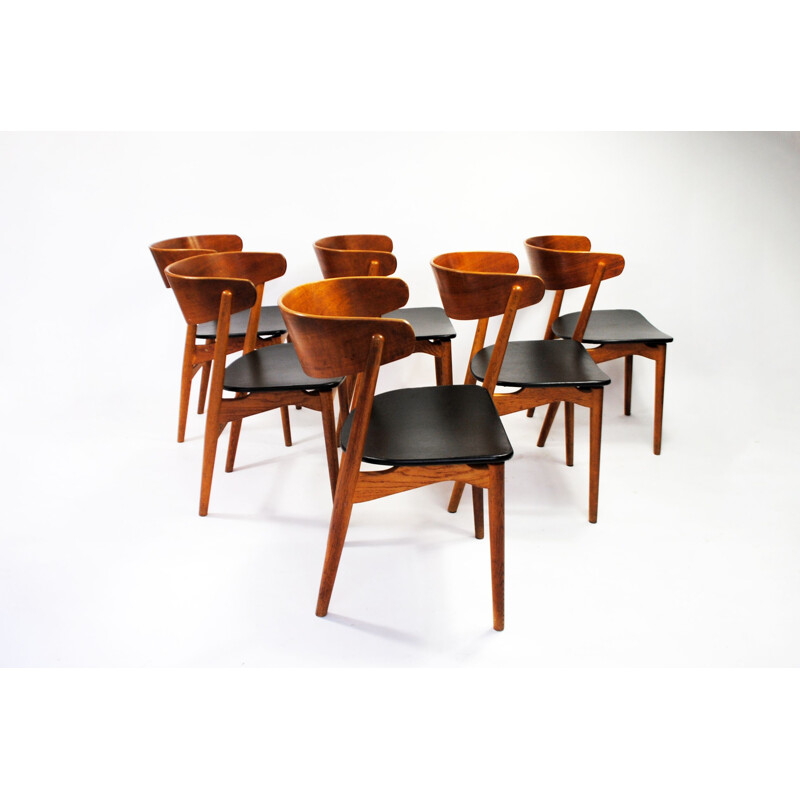 Set of 6 vintage chairsby Helge Sibast for Sibast Møbler