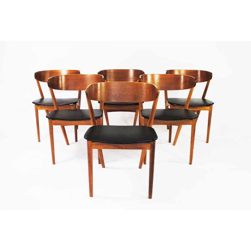 Ensemble de 6 chaises vintage par Helge Sibast pour Sibast Møbler