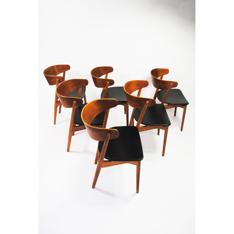 Set of 6 vintage chairsby Helge Sibast for Sibast Møbler