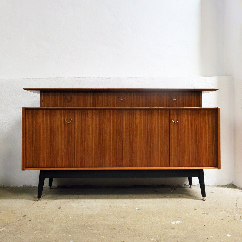 Credenza vintage in tola su gambe da ebanista di E Gomme per G-Plan, Regno Unito 1950