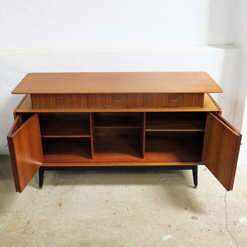 Credenza vintage in tola su gambe da ebanista di E Gomme per G-Plan, Regno Unito 1950