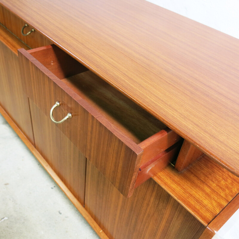 Credenza vintage in tola su gambe da ebanista di E Gomme per G-Plan, Regno Unito 1950