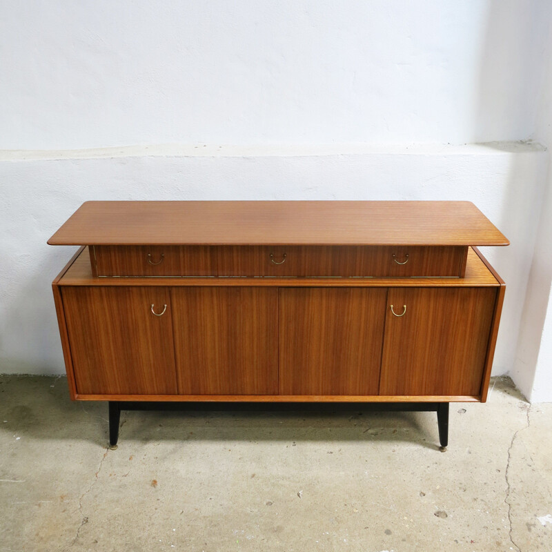 Vintage tola sideboard on cabinetmaker legs by E Gomme for G-Plan, UK 1950